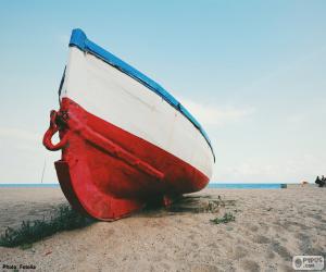 пазл Лодки на пляже